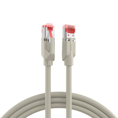 RJ45 Patchkabel Cat.6A S/FTP FR HF -- Kerpen F6-90 TM21 grau 1m, K8210GR.1 (Produktbild 1)