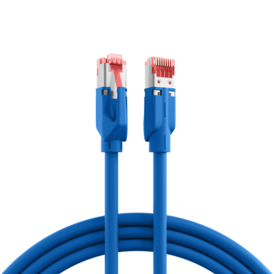 RJ45 Patchkabel Cat.6A S/FTP LSZH -- Dätwyler 7702 TM21 blau 0,15m, K8708BL.0,15 (Produktbild 1)