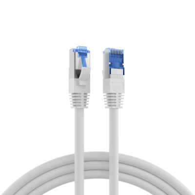 RJ45 Patchkabel Cat.6A S/FTP TPE -- Cat.7 Rohkabel superflex weiß 0,15m, K5525FWS.0,15 (Produktbild 1)