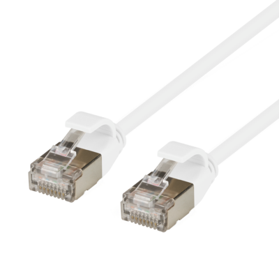 RJ45 Patchkabel Cat.6A U/FTP TPE -- 4mm ultraflex grau 0,25m, K5547GR.0,25 (Produktbild 1)