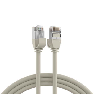 RJ45 Patchkabel Cat.6A U/FTP TPE -- 4mm ultraflex grau 1,5m, K5547GR.1,5 (Produktbild 1)