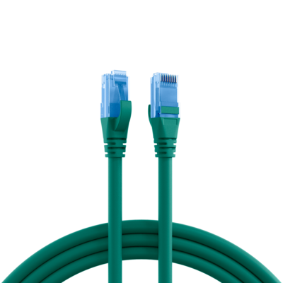 RJ45 Patchkabel Cat.6A U/UTP LSZH -- Premium 500MHz grün 0,15m, K8109GN.0,15 (Produktbild 1)