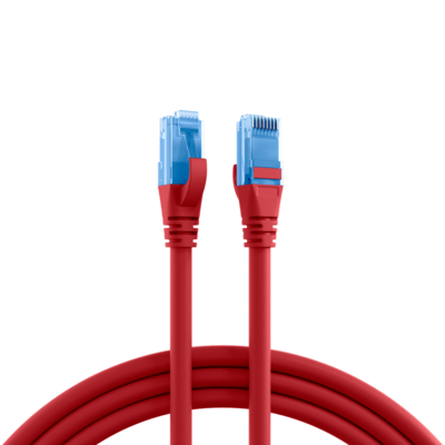 RJ45 Patchkabel Cat.6A U/UTP LSZH -- Premium 500MHz rot 0,15m, K8109RT.0,15 (Produktbild 1)