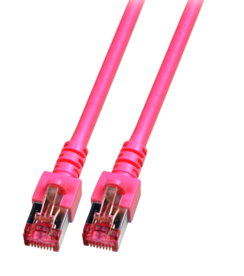 RJ45 Patchkabel Cat.6 S/FTP LSZH -- magenta 0,25m, K5519.0,25 (Produktbild 1)