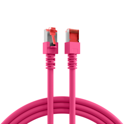 RJ45 Patchkabel Cat.6 S/FTP LSZH -- magenta 1m, K5519.1 (Produktbild 1)