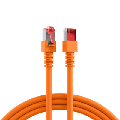 RJ45 Patchkabel Cat.6 S/FTP LSZH -- orange 0,25m, K5516.0,25 (Produktbild 1)