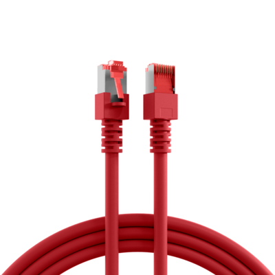 RJ45 Patchkabel Cat.6 S/FTP LSZH -- rot 0,25m, K5512.0,25 (Produktbild 1)