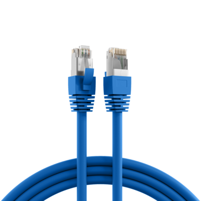 RJ45 Patchkabel Cat.8.1 S/FTP LSZH -- BC blau 0,5m, K5528BL.0,5 (Produktbild 1)