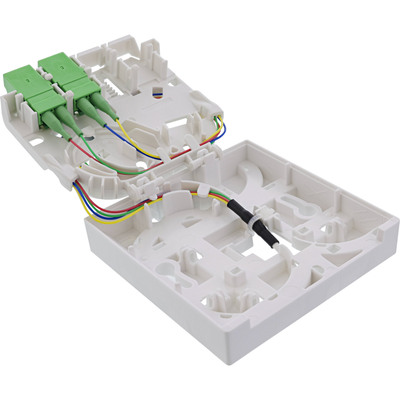 InLine® FTTH Anschlussbox vorkonfektioniert  4x LC/APC 9/125µm 15m (Produktbild 3)