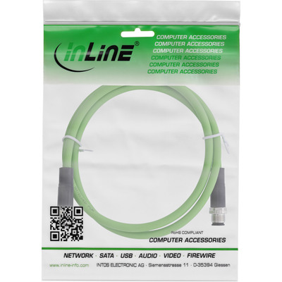 InLine® Industrie Netzwerkkabel, M12 4-pin D-kodiert Stecker/Stecker, PUR, 20m (Produktbild 3)