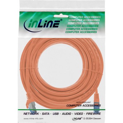 InLine® Patchkabel, Cat.6A, S/FTP, TPE (LSZH), CCA, orange, 7,5m (Produktbild 3)