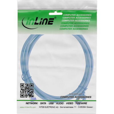 InLine® Patchkabel Slim, Cat.6A, S/FTP, TPE (LSZH) flexibel, PoE, blau, 3m (Produktbild 3)