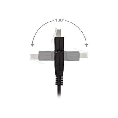 InLine® Patchkabel 180°, S/FTP (PiMf), Cat.6A, halogenfrei, 1m (Produktbild 2)