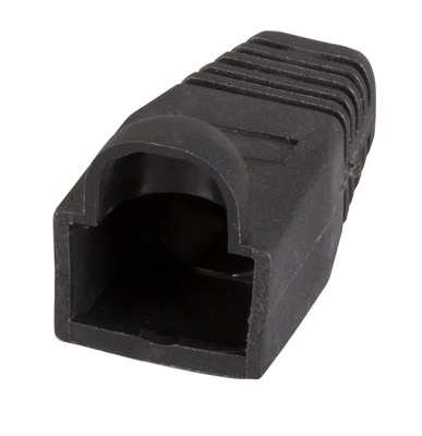 Knickschutztülle RJ45 schwarz, mit -- Rastnasenschutz, VPE 100, 37546.4-100 (Produktbild 1)