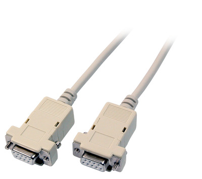 Serielles Laplink Kabel , 2x DSub 9 -- Bu.-Bu., 1,8m, beige, EK143.1,8 (Produktbild 1)