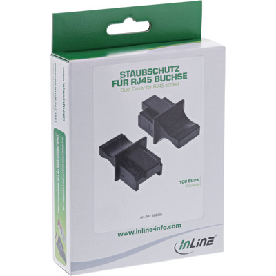 InLine® Staubschutz, für RJ45 Buchse, schwarz 100er Pack  (Produktbild 5)