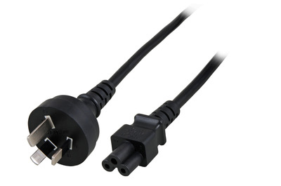 Netzleitung Australien AS3112 - C5 180° -- schwarz, 1,8 m, 3 x 0,75mm², EK468.1,8 (Produktbild 1)