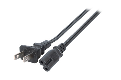 Netzleitung USA/NEMA 1-15P - C7 180° -- (Euro 8), schwarz, 1,8 m , SPT-2 AWG18 x, EK496.1,8 (Produktbild 1)