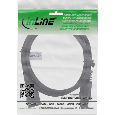 InLine® Netzkabel, C14 Kupplung auf C5 Stecker, schwarz, 5m (Produktbild 2)