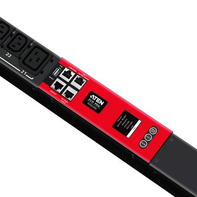 ATEN PG96230G Stromverteilung eco PDU, 24 Ausgänge C13 + 6x C19, max. 16A (Produktbild 3)