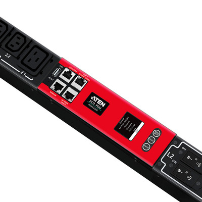 ATEN PG95330G Stromverteilung eco PDU, 24 Ausgänge C13 + 6x C19, max. 32A (Produktbild 3)