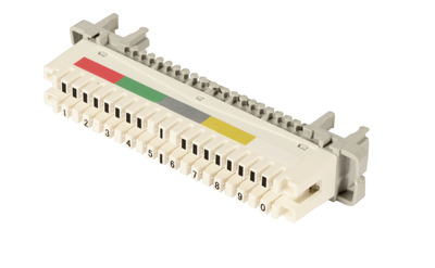 LSA-Trennleiste 2/10 zu 10DA für -- Rundstangenmontage, mit Farbcode, 46005.2F (Produktbild 1)