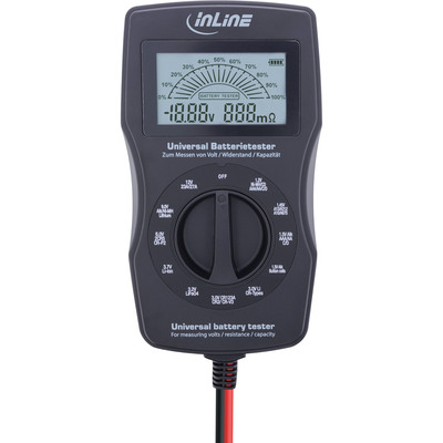 InLine® Multifunktions-Batterietester, Messgerät mit LCD-Anzeige (Produktbild 2)