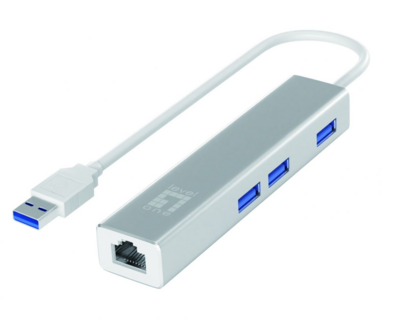 Gigabit-USB-C-Netzwerkadapter -- mit USB-Hub, USB-0503 (Produktbild 1)