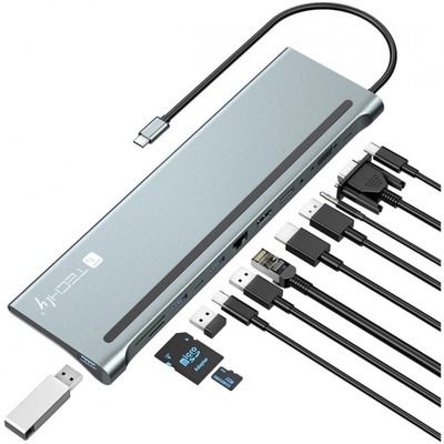 Docking-station-USB-C-12-in-1-MST --, IUSB31C-DOCK12DPHD (Produktbild 1)