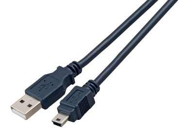 USB2.0 Anschlusskabel A-Mini B -- (5polig), St.-St., 0,5m, grau, Classic, K5250.0,5V2 (Produktbild 1)