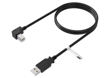 USB2.0 Kabel A - B-gewinkelt -- St-St 1,0m schwarz, Premium, K5259SW.1 (Produktbild 1)