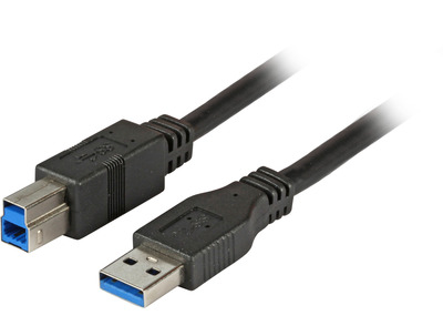 USB3.0 Anschlusskabel A-B, St.-St. -- 5,0m, schwarz, Premium, K5236.5 (Produktbild 1)