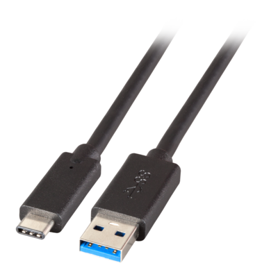 USB3.2 Gen 1 Superspeed Kabel, Type A/M -- -C/M,3A, 5Gbit, 0,5m, K5282-3ASW.0,5 (Produktbild 1)