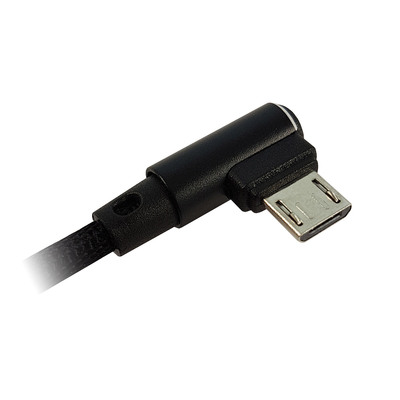 LC-Power LC-C-USB-MICRO-1M-2 USB A zu Micro-USB Kabel, schwarz, gewinkelt, 1m (Produktbild 2)