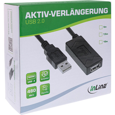 InLine® USB 2.0 Aktiv-Verlängerung, USB-A Stecker/Buchse, 7,5m  (Produktbild 5)