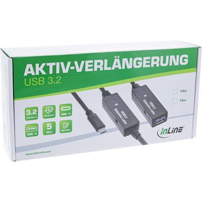 InLine® USB 3.2 Gen.1 Aktiv-Verlängerung, USB-C Stecker an USB-A Buchse, 15m  (Produktbild 5)