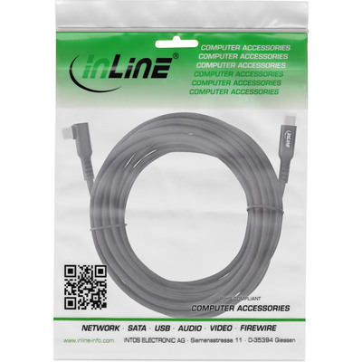 InLine® USB 3.2 Gen.1 Kabel, USB-C Stecker/Stecker gewinkelt für VR, schwarz, 5m (Produktbild 2)