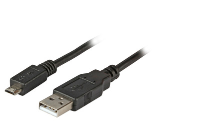 USB2.0 Anschlusskabel A-Micro-B 5pol. -- ,St.-St., 3,0m, schwarz, Premium, K5232SW.3 (Produktbild 1)