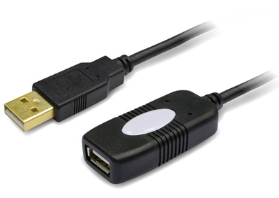 USB 2.0 Aktives Verlängerungskabel, 10 m --, IUSB-REP10TY (Produktbild 1)