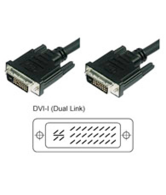 DVI-I 24+5 Dual Link, Anschlusskabel -- Stecker/Stecker, Analog / Digital, 1,8m, ICOC-DVI-8900 (Produktbild 1)