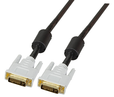 DVI-I Dual Link Kabel + Analog, 2x DVI-l -- 24+5, St.-St., AWG 28, 3,0m, schwarz, K5435.3V1 (Produktbild 1)