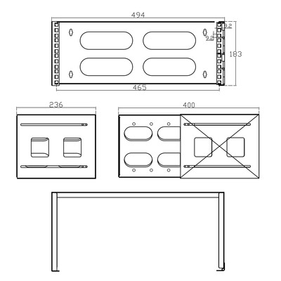 InLine® 19 Rack zur Wandmontage, 4HE, 24-40cm Tiefe, schwarz  (Produktbild 5)