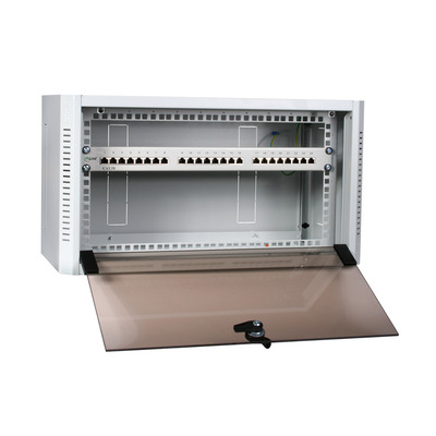 Triton RKA-10-AS3-CAX-X1 10/19 Wandschrank Hybrid, Glastür, T=260mm, grau (Produktbild 3)