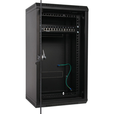 Triton RKA-10-AS4-BAX-X1 10/19 Wandschrank Hybrid, Glastür, T=360mm, schwarz (Produktbild 2)