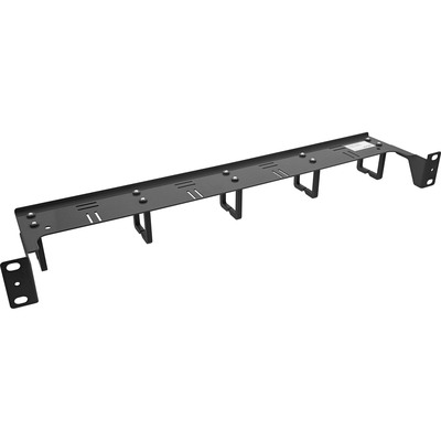 InLine® 19 Kabelführungspanel, 5 Kunststoffbügel horizontal, RAL 9005, schwarz (Produktbild 2)