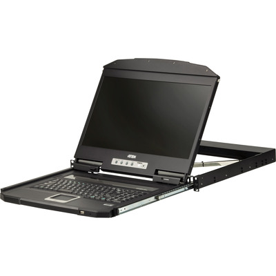 ATEN CL3700NW CH Kurze Tiefe Single Rail 18,5-LCD Konsole (USB HDMI), CH-Layout (Produktbild 1)