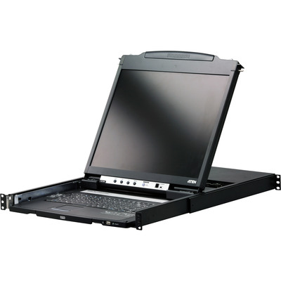 ATEN CL5800N CH Dual Rail 19-LCD-Konsole, 19 1HE (PS/2-USB, VGA) CH-Layout (Produktbild 1)