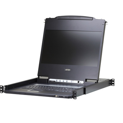 ATEN CL6700MW CH Single Rail 17,3-LCD Konsole (USB, HDMI / DVI / VGA) CH-Layout (Produktbild 1)