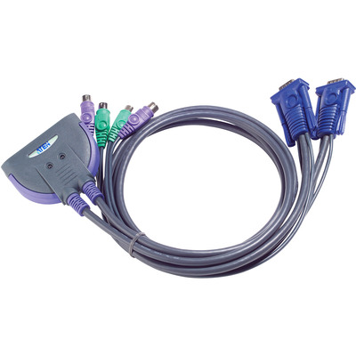 ATEN CS62S, KVM Switch, 2-fach, VGA, PS/2, integrierte Kabel (Produktbild 1)