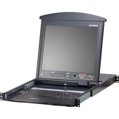 ATEN KL1508AM IT Cat.5 KVM-Switch 8-Port, 17-LCD, Dual-Rail, IT-Layout (Produktbild 1)